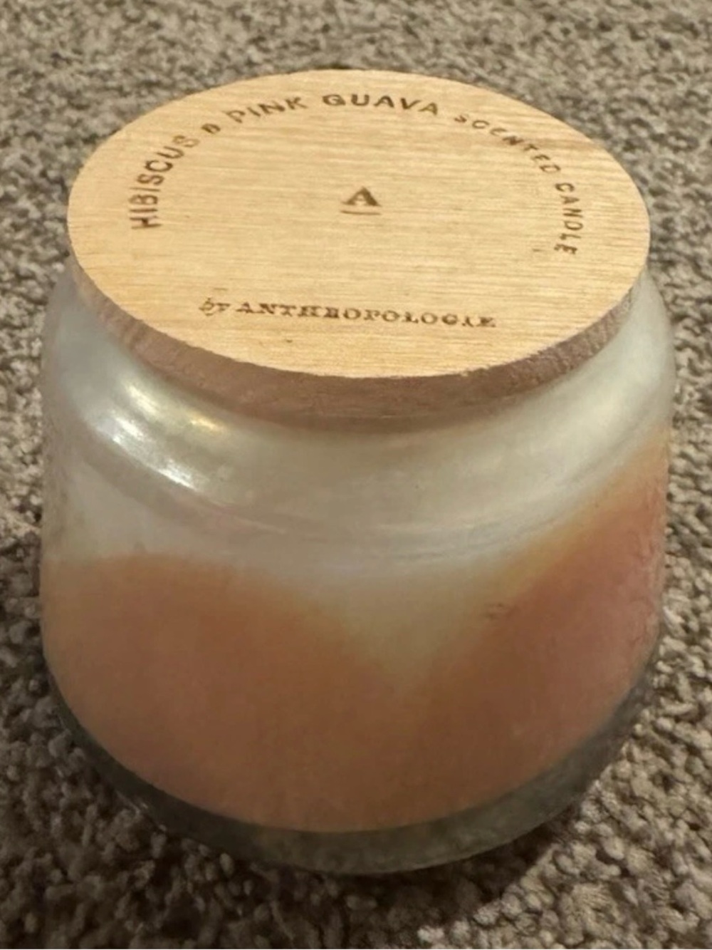 Anthropologie Hibiscus & Pink Guava Scented Candle - Pink, Peach